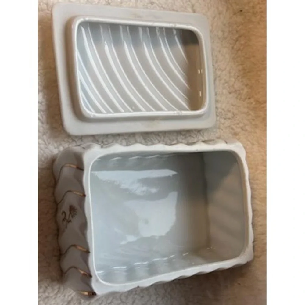 Antique Lefton Porcelain Trinket Box